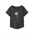thumbnail image 1 of Camiseta de verano para mujer, camiseta de cuello redondo de recuerdo de moda para desplazamientos y viajes M, 1 of 7