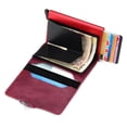 thumbnail image 3 of Cartera de cuero emergente de calidad de gran oferta con bloqueo RFID, tarjetero de Metal de aluminio para hombre y mujer Sincero Hogar, 3 of 6