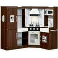 thumbnail image 3 of Best Choice Products Pretend Play Corner Kitchen, Interactive Wooden Kids Set w/ Lights & Sounds  - Espresso, 3 of 11