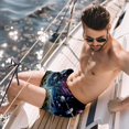 thumbnail image 2 of luoweisi Men's Beach Shorts Quick Dry Swim Trunks with Mesh Lining Galaxy S, 2 of 5
