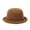 Brown, variant on Women's Plain Felt Bucket Bowler Hat Winter Warm Wool Rolled Brim Cloche Church Hat Dressy French Beret Fisherman Cap Army Green One Size