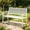 White, variant on 50" Outdoor Bench for 2 Person,Heavy Duty Metal Steel Patio Bench for Garden,Patio,Porch, Entryway w/Geometric Backrest,790lb Capacity
