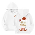 thumbnail image 6 of Staki Cute Hoodie For Girls Graphic Hoodies Kids Long Sleeve Hooded Clothes Pullover Kid Christmas Hoodie(White,7-8 Years), 6 of 7