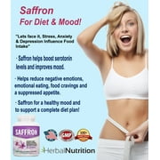 Extra Strength Saffron Extract Diet & Eye Health Supplement - Three 60 Count Bottles, 88.5mg Per Serving