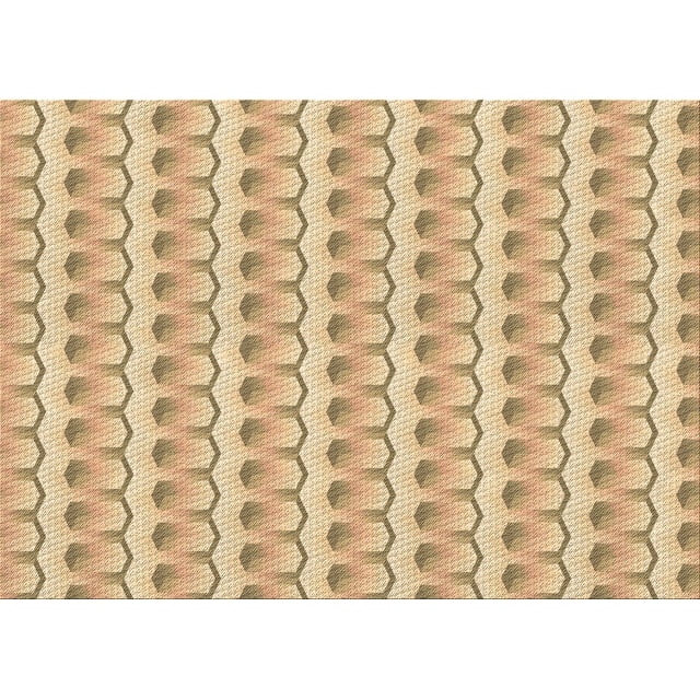 Ahgly Company Tapis d'Intérieur Lavables en Machine Rectangulaire Transitionnel Brun Bronze, 2' x 5'