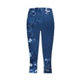 thumbnail image 5 of Stamzod High Waisted Capri Leggings for Women Slim Fit Stretchy Yoga Pants 2026 Beach Summer Capris Multicolor-13 XXXXL, 5 of 5