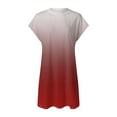 thumbnail image 4 of Tiqkatyck Spring Dresses for Women 2024, Womens Summer Short Sleeve T Shirt Dress Casual Loose Slit Beach Mini , Summer Dresses for Women 2024 Red, 4 of 4