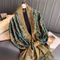 thumbnail image 5 of Luxury Brand Autumn Cashmere Pashmina Shawl Lady Wrap Warm Winter Scarves Design Print Female Foulard Cotton Stoles Scarf 2023, 5 of 5