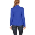 thumbnail image 3 of Women's Long Sleeve Draped Neck Open Front Waist Length Solid Cardigan, 3 of 6