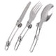 thumbnail image 5 of Portable Tableware, 3 Pcs Stainless Steel Flatware Set Collapsible Stainless Steel Portable For Picnic Travel Camping ANGGREK Otros, 5 of 8