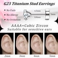 thumbnail image 3 of DESIGNICE 2026 New Hypoallergenic Flat Back Earrings for Women,4 Pairs Implant Grade Titanium Stud Earrings with Flat Backs for Cartilage,Screw Back Pure Titanium Earrings Set for Sensitive Ears, 3 of 11