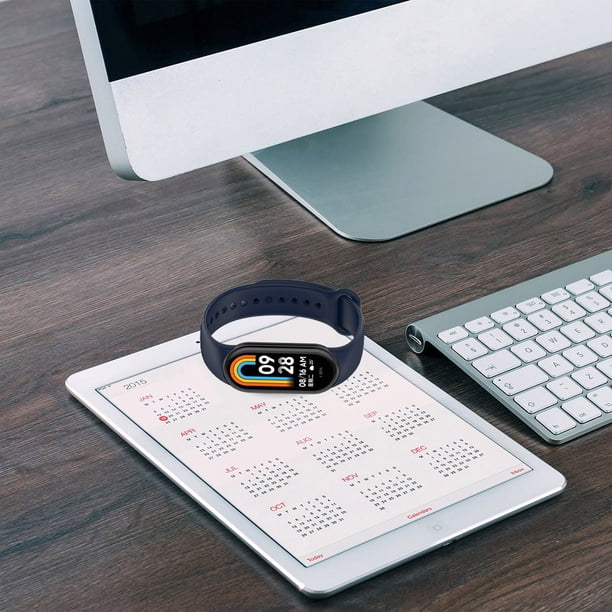 Reloj inteligente pulsera de silicona para Xiaomi Mi Band 8 Smart Band (azul medianoche)