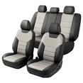 thumbnail image 2 of Fit for Toyota Corolla Cross 2022-2026 Car Seat Protector,5-Seat Full Set Faux Leather Seat Covers,Horizontal Panel Design,Airbag Compatible,Stretch Fit,Non-Slip,Gray, 2 of 11