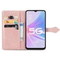thumbnail image 3 of Case for OPPO A58 5G Exquisite Pattern Shockproof Leather Case Flip Cover Simple Business, 3 of 5