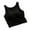 Black, variant on Summer Mini Tank Tops For Women Crew Neck Sleeveless Solid Color Blouse Casual Comfy Clothes Built In Bra (XXL, Pink)