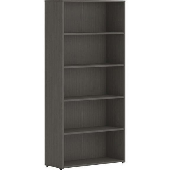 HON Mod Bookcase 30" x 13" x 65" - 5 Shelve(s) - Finish: Slate Teak Laminate