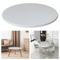 thumbnail image 6 of 40 Inch Elastic Edged Round Table Cloth Table Protector Oil Table Cover white, 6 of 7