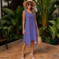 thumbnail image 3 of HELLHERO Sleeveless Sundress with Side Pockets, Asymmetric Irregular Hem Midi Dress for Daily Wear and Holiday Party, 3 of 8