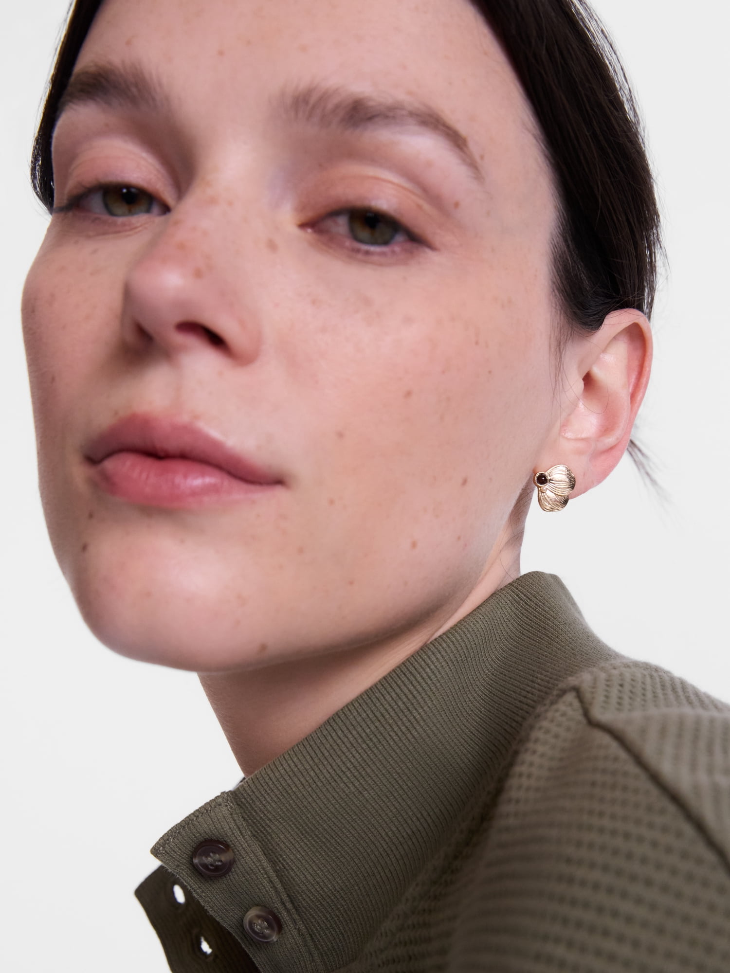 Scenario Women's Gold Tone Stud and Tassel Earrings, 2-Piece Set