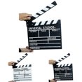 thumbnail image 4 of Película de madera Director de video Tablilla Corte de película Escena de acción Pizarra Tablero de chapaleta Negro Blanco Inevent DZ54559-03, 4 of 7