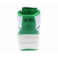 thumbnail image 3 of Nike Air Jordan 2 Retro GS Boys Shoes Size 4, Color: White/Lucky Green/Sail, 3 of 5