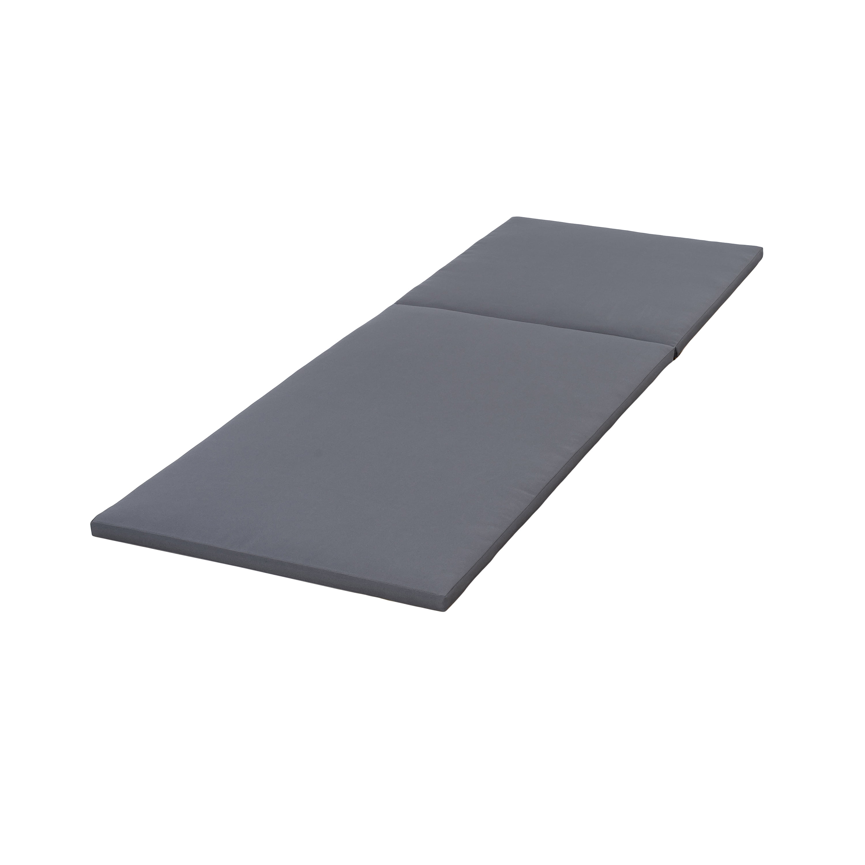 Chaise Lounge Cushion, Outdoor 2 Inch Thick Waterproof Foldable Cushion for Poolside Patio Garden, Dark Grey