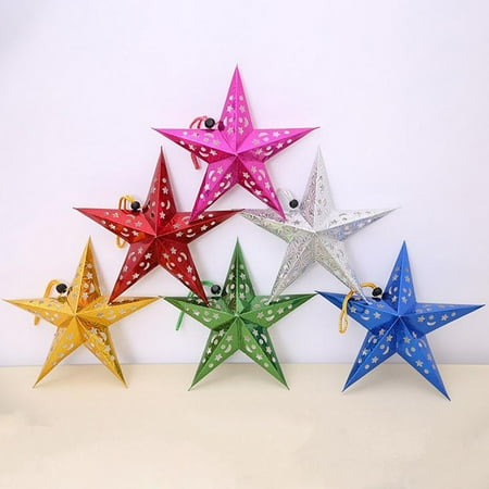 Christmas Tree Star Charm - Romantic Xmas String Hanging Charm Star Party Decoration Christmas Tree Ornament