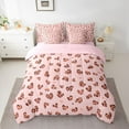 thumbnail image 3 of Feelyou Romantic Love Heart Twin Bedding Sets 7-Piece, Fashion Leopard Cheetah Print Bedding Comforter Set, Teens Kids Girls Women Reversible Sheet Sets, Ultra Soft Bedroom Decor, 3 of 8