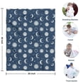 thumbnail image 4 of Dark Blue Sun Moon Star Pattern Blanket,Comfortable Soft Flannel Throw Blanket,All Season,Warm Lightweight Blankets for Sofa Bed Couch Living Room Chair,30"x40", 4 of 4