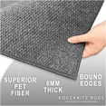 thumbnail image 6 of 4'x10' Soft Indoor/Outdoor Hobnail Style Area Rugs. Lightweight and Flexible for Easy Cleaning and Transport (Color: Sky Grey), 6 of 8