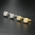 thumbnail image 3 of Airokiy Cubic Zirconia Earrings Studs Gold Plated CZ Stud Earrings Sparkling for Women Men, 3 of 3