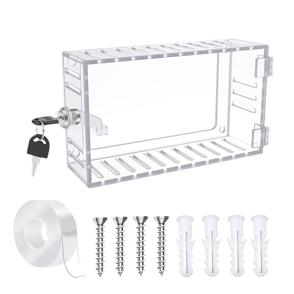 Lockable Thermostat Locks Box with Key Clear Thermostat Guard Protective Covers Replacement Thermostat Guard Enduring