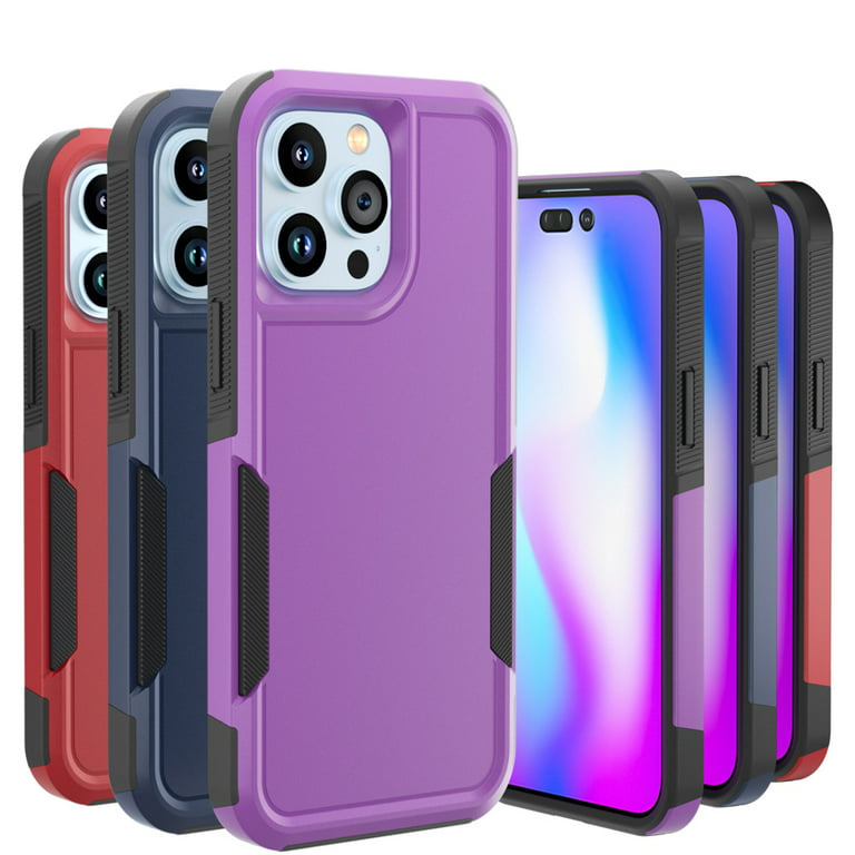 NIFFPD iPhone 14 Plus Case with Screen Protector, Shockproof Full Coverage  Protective Cover Phone Case for iPhone 14 Plus 6.7 Purple