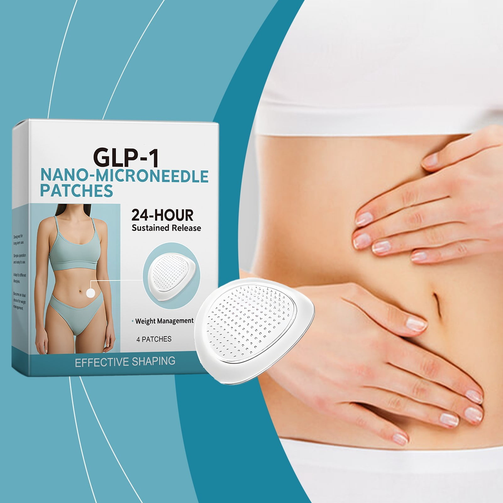 Patches For Weight Loss Nano Microneedle Patch SMGT-GLP-1  Abnehm-Pflaster  Fr Mnner & Frauen