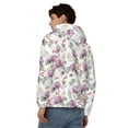 thumbnail image 4 of Kdxio Orchids Flowers Print Men Hoodies Casual Hoodies for Men with Zip Pockets Full Zip Long Sleeve Sweatshirt Sports Hooded Jacket-Medium, 4 of 5