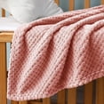 thumbnail image 4 of Exclusivo Mezcla Waffle Textured Fleece Blanket, Super Soft and Warm Throw Blanket for Couch, Sofa and Bed (Dusty Pink, 40"x50"))-Cozy, Fuzzy and Lightweight, 4 of 8