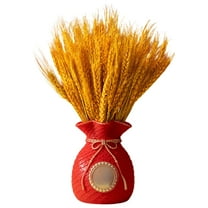 CuiLiyq Golden Wheat Bouquet, Simulated Fake Flower Arrangement, Dried Flowers Arrangement for Fall Farmhouse Home Table Wedding Party Centerpieces Decor