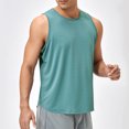 thumbnail image 4 of RYRJJ Men's Tank Top Workout Gym Moisture-Wicking T Shirts Muscle Athletic Sleeveless Summer Tops(Green,XL), 4 of 9
