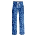 thumbnail image 5 of KLHDSF Women's Leopard Print Pajama Pant Drawstring Wide Leg Loungewear with Pockets Soft Cotton Blend Casual Sleepwear Yoga Pant for Women Blue L, 5 of 6