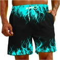 thumbnail image 5 of AXXD Shorts Men Athletic Summer Plus Size Flame Printing Special Print Beach Casual Trouser Shorts New Arrival, 5 of 5