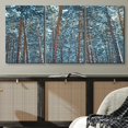 PixonSign Canvas Print Wall Art Set Ice Blue Forest & Trees Nature ...