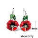 thumbnail image 3 of Pendiente de aro con forma de flor Chapado en plata, regalo, joyería de mujer de circón cúbico a la moda JM, 3 of 5
