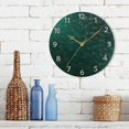 thumbnail image 4 of GZHJMY Hunter Green 1 Wall Clock, PVC Silent Non Ticking 10 Inch Battery Operated Wall Clocks, Easy to Read Clock for Home Kitchen Living Room Bathroom Office Decor, 4 of 6