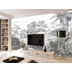 thumbnail image 4 of Papel tapiz mural de plantas y árboles en blanco y negro del sudeste personalizado para sala de estar, mejoras para el hogar, papel tapiz de arte 3D para decoración del hogar, 4 of 5