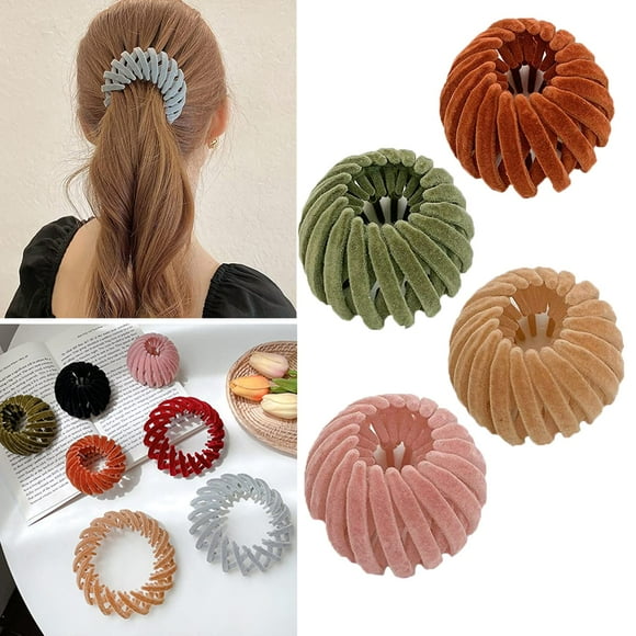 Hair, Birdnest Magic Hair Clip, Hair Holder, Bird Nest Magic Hair Clip for Women and Girls (4pc-Color D)