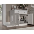 thumbnail image 5 of Palace Imports 100% Solid Wood Ziva 2-Door Cat Litter Box Enclosure with 2-Drawers and Litter Catch, White, 5 of 7