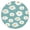Teal Daisy Flower, variant on Blue Daisy Flower Green Leaves Pattern Round Fitted Tablecloth with Elastic Edge,Dining Table Cover Waterproof,Outdoor Round Tablecloth for Camping,Dining,Indoor and Outdoor