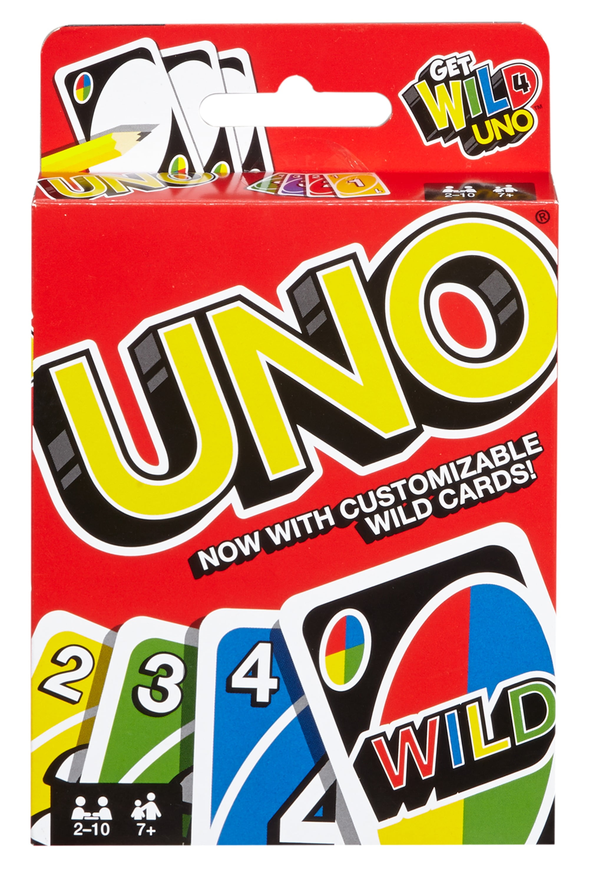 UNO Family Color & Number Matching Card Game For 2-10 Players Ages 7Y & UP 