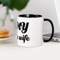 thumbnail image 4 of CafePress - I Love My American Wife Mug - 11 oz Ceramic Mug - Novelty Coffee Tea Cup, 4 of 6