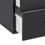 Prepac HangUps 3 Drawer Wooden Base Garage Storage Cabinet in Black
